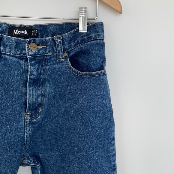 Afends Dark Wash Junky Skinny Mid Rise Jeans - Picture 4 of 8